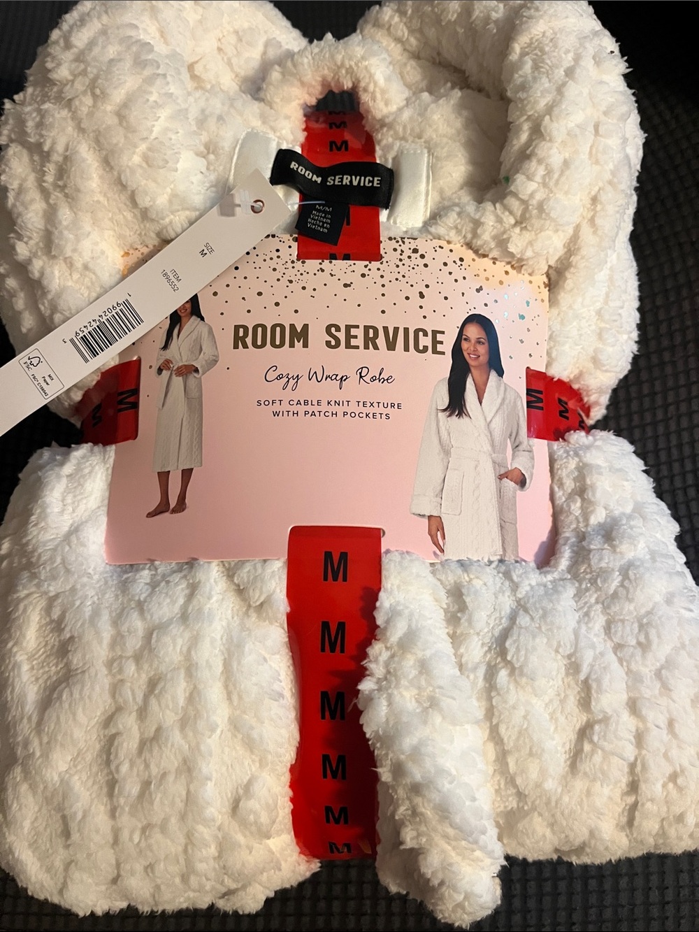Room Service Cozy Wrap Robe - White